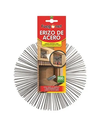 Erizo deshollinador de acero Fuegonet Erizo deshollinador de acero Fuegonet
